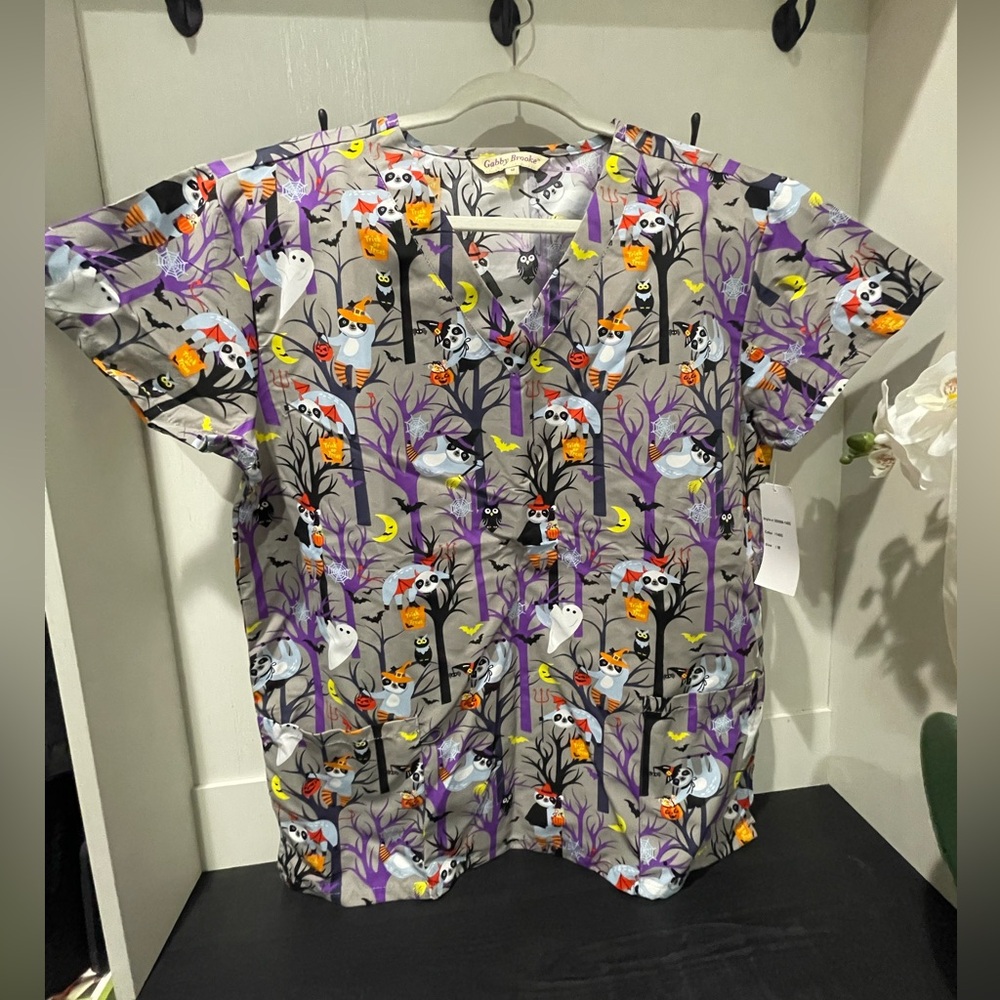 Halloween Scrub Top